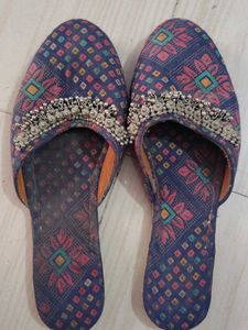 Embellished Ethnic Flat Sandals Jaipuri