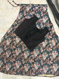 beautiful fancy lehnga with crop top and