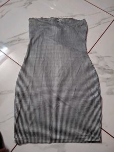 Gingham Strapless Mini Dress