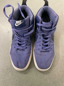 Nike Men's Blue Canvas High-Top Sneakers