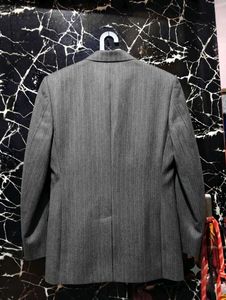 Men's Grey Pinstripe Blazer