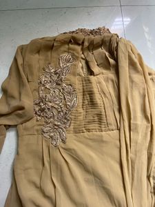 Elegant Beige Kurta Set with Embroidery