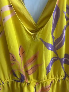 Yellow floral Ruffle dress Athena