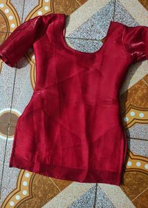 red zimmyzoo short kurti stiched by me