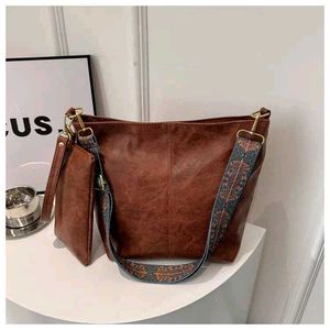 Stylish Brown Faux Leather Shoulder Bag