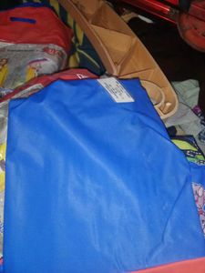 Blue &amp; Red Hooded Raincoat