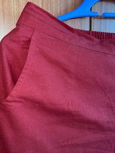 Women Mid-Rise Cotton Trouser