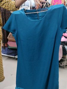 Teal Blue Short Sleeve Top