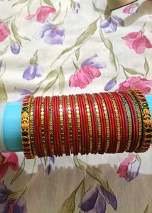 Traditional Red Bangles Set