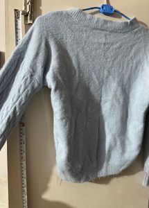 V neck powder blue Sweater