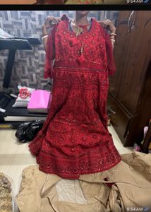 Red Embroidered dress