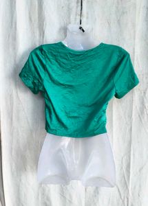 Trendy Emerald Green Crop Top