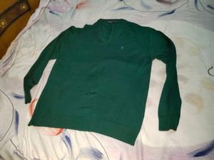 Green V-Neck Sweater