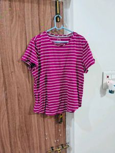 Jockey Striped Magenta T-Shirt