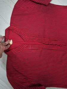 Red Striped Kurta