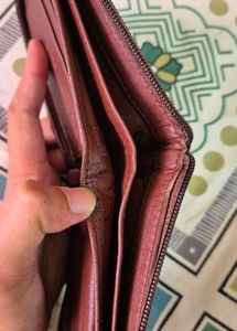 Brown Zip-Around Wallet