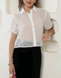 SHEIN BRAND SALE🎊 White Loose Fit Shirt