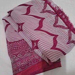 new trendy unused Elegant Designer Saree