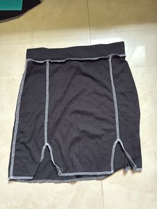 black skirt and top