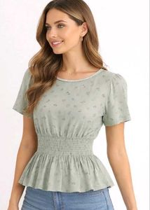 Chic Smocked Peplum Top