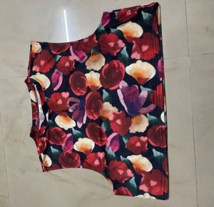 Floral Print Cropped Tank Top