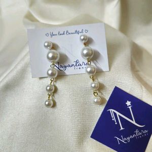 Korean 2 In I Pearl Drop Earring