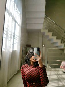 Red & Black Checkered Dress