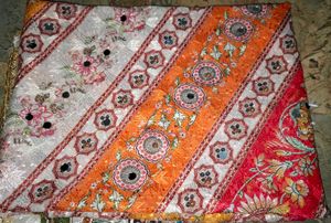 Kashmiri embroidered mirror dupatta