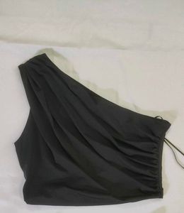 Chic One-Shoulder Ruched Top