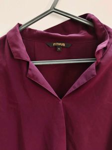 Elegant Purple Long Sleeve Top