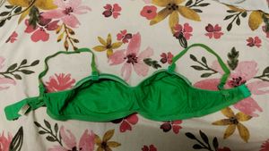 green bra slightly padded