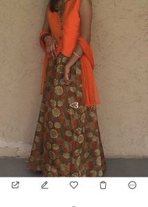 Ethnic Orange Blouse