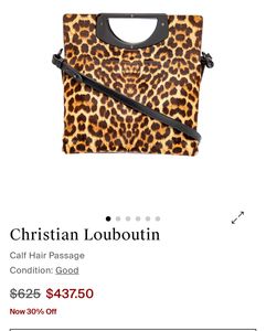 Christian Louboutin Leopard Print Calf Hair Bag