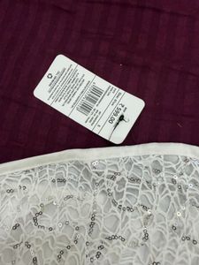 Shein White Lace Strapless Top
