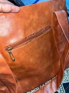 Stylish Vegan Leather Everyday Tote Bag