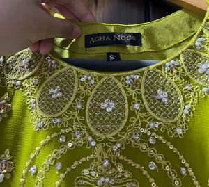 Embellished Lime Green Kurta