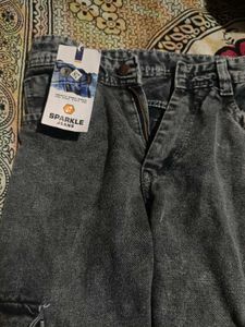 Grey Wide Leg Jeans