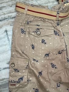 Boys' Printed Cargo Shorts with Belt