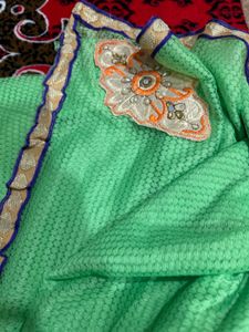 Elegant Green Saree Very light weight article