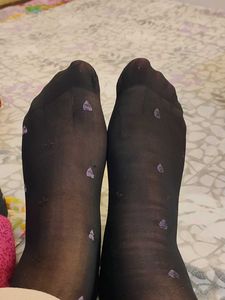 Patterned Black Tights