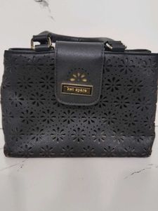 Chic Black Cut-Out Handbag