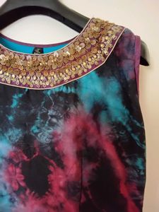 Ethnic Gown with Embellished Neckline