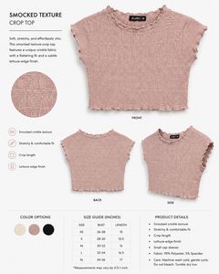 Smocked Texture Crop Top