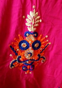 Embroidered Kurta Sets - Pink &amp; Red