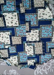 Blue And White Printed Top 💙