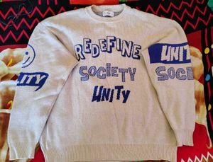 Baren Oversized Graphic Knit Sweater