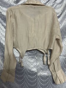 Stylish Cropped Button-Up Shirt