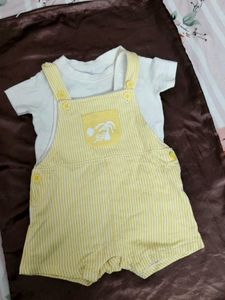 Baby boy Yellow Striped Romper Set