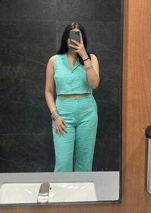 🌿Mint Green Linen Co-ord Set | Chic & Breezy