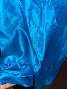 Blue &amp; Black Sleeveless stiched Dress